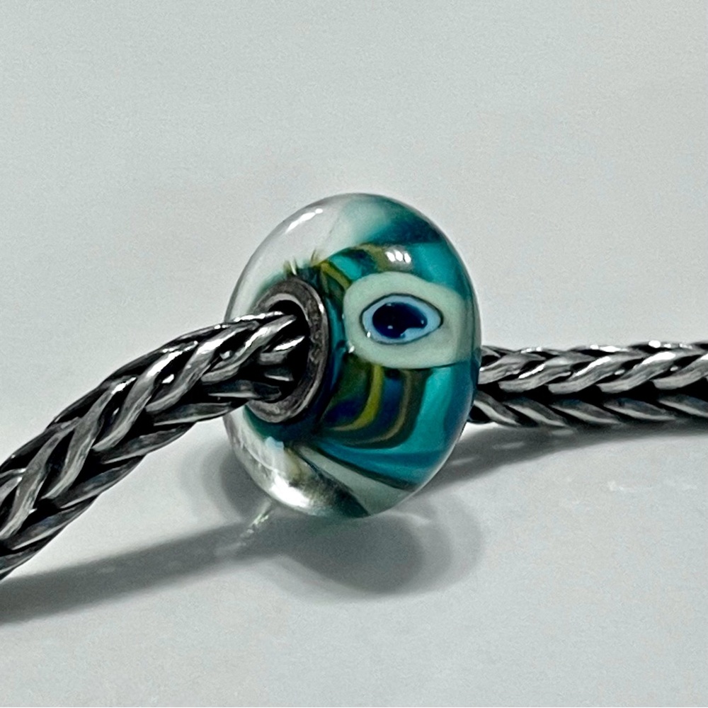 Authentic Trollbeads Peacock Unique Bead